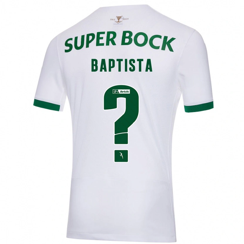 Danxen Niño Camiseta Brandão Baptista #0 Blanco Verde 2ª Equipación 2024/25 La Camisa