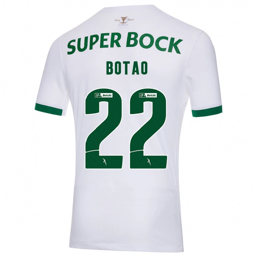 Danxen Niño Camiseta Martim Botão #22 Blanco Verde 2ª Equipación 2024/25 La Camisa