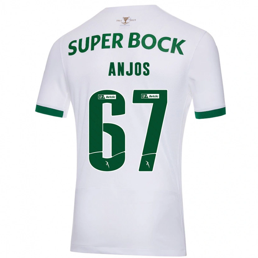 Danxen Niño Camiseta Lucas Anjos #67 Blanco Verde 2ª Equipación 2024/25 La Camisa