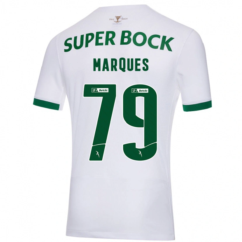 Danxen Niño Camiseta Rodrigo Marquês #79 Blanco Verde 2ª Equipación 2024/25 La Camisa