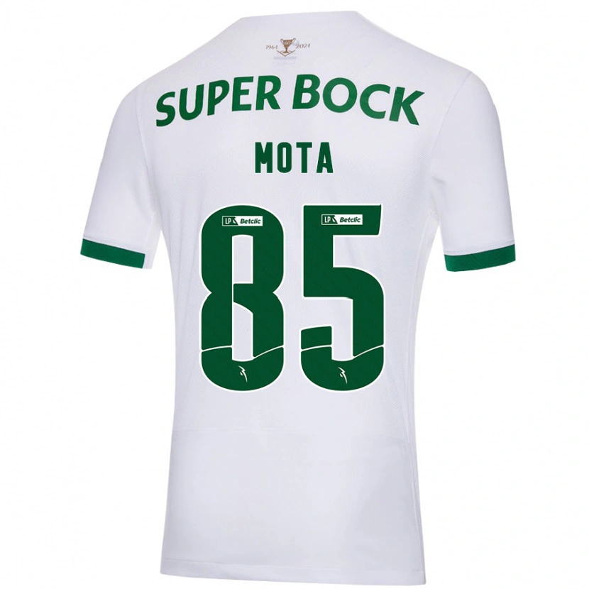 Danxen Niño Camiseta Rafael Mota #85 Blanco Verde 2ª Equipación 2024/25 La Camisa