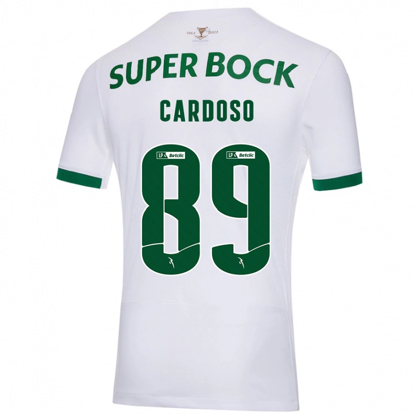 Danxen Niño Camiseta Nilton Cardoso #89 Blanco Verde 2ª Equipación 2024/25 La Camisa