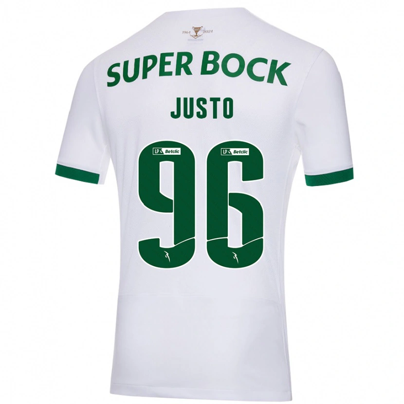 Danxen Niño Camiseta Samuel Justo #96 Blanco Verde 2ª Equipación 2024/25 La Camisa