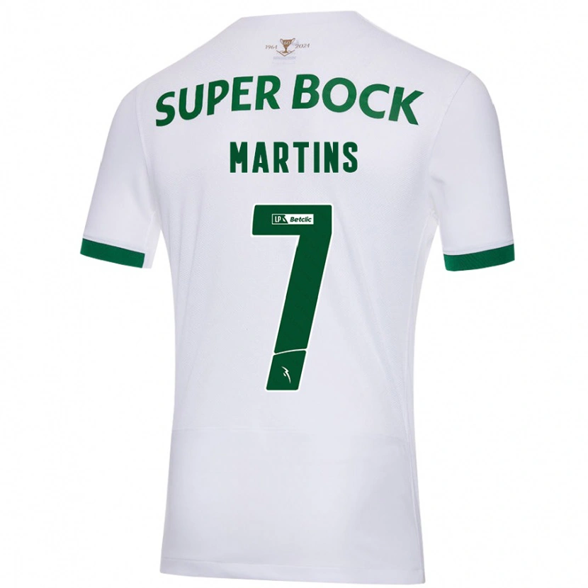 Danxen Niño Camiseta Joana Martins #7 Blanco Verde 2ª Equipación 2024/25 La Camisa