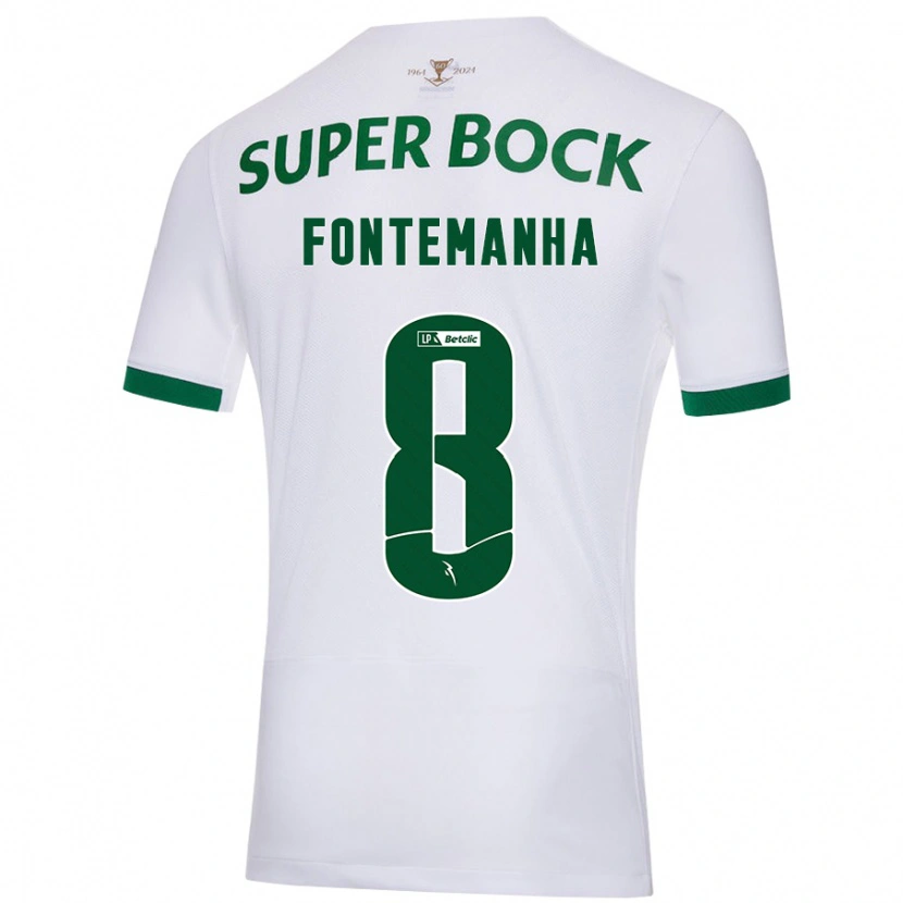 Danxen Niño Camiseta Rita Fontemanha #8 Blanco Verde 2ª Equipación 2024/25 La Camisa