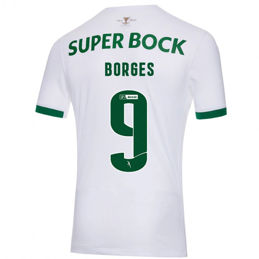 Danxen Niño Camiseta Ana Borges #9 Blanco Verde 2ª Equipación 2024/25 La Camisa