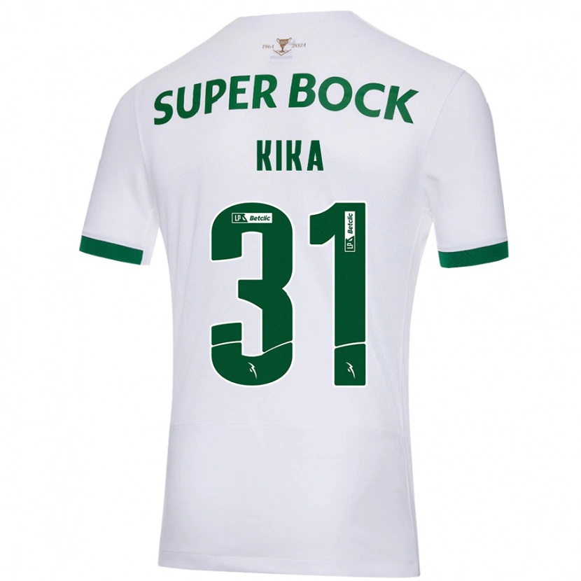 Danxen Niño Camiseta Kika #31 Blanco Verde 2ª Equipación 2024/25 La Camisa