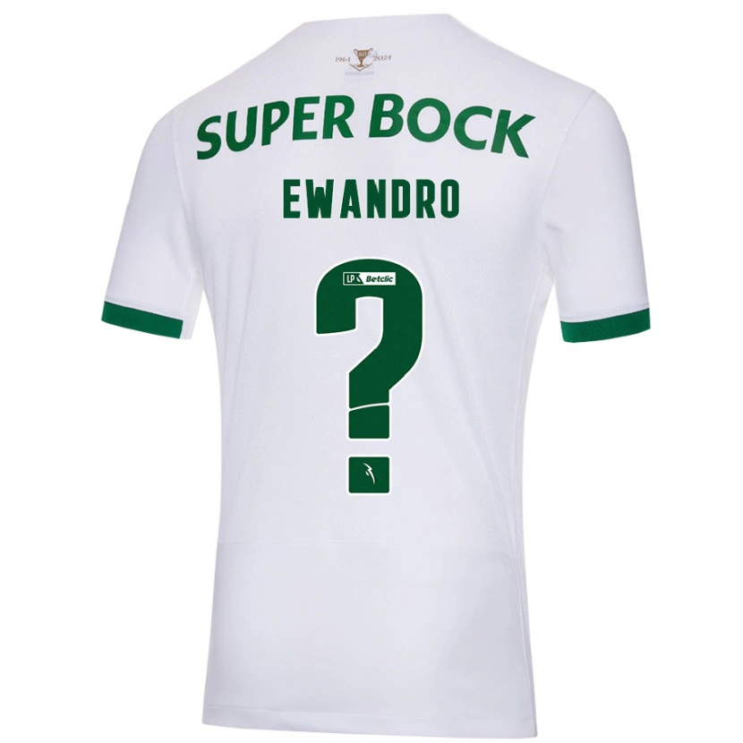 Danxen Niño Camiseta Ewandro #0 Blanco Verde 2ª Equipación 2024/25 La Camisa