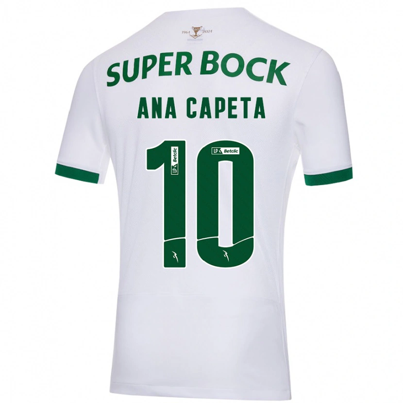 Danxen Niño Camiseta Ana Capeta #10 Blanco Verde 2ª Equipación 2024/25 La Camisa