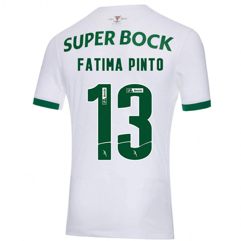 Danxen Niño Camiseta Fátima Alexandra Figueira Pinto #13 Blanco Verde 2ª Equipación 2024/25 La Camisa