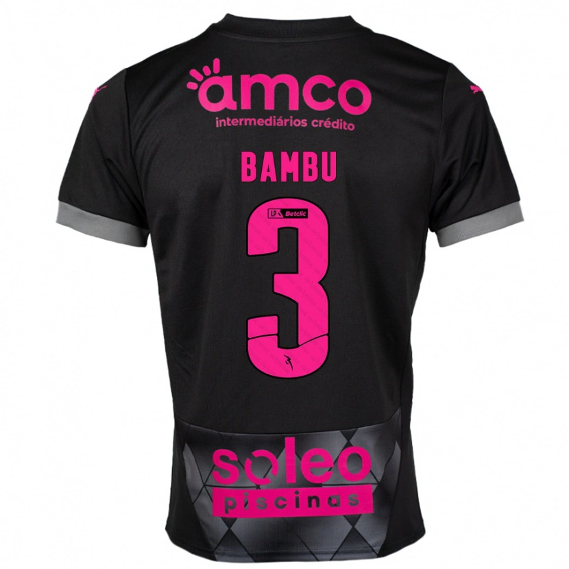 Danxen Niño Camiseta Robson Bambu #3 Negro Rosa 2ª Equipación 2024/25 La Camisa