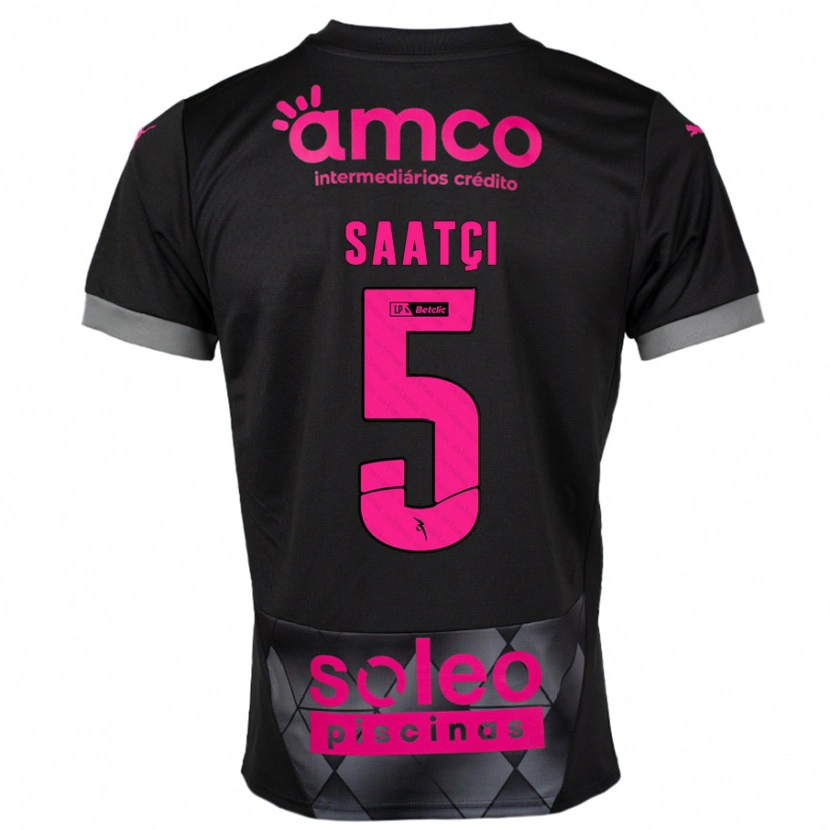 Danxen Niño Camiseta Serdar Saatçı #5 Negro Rosa 2ª Equipación 2024/25 La Camisa