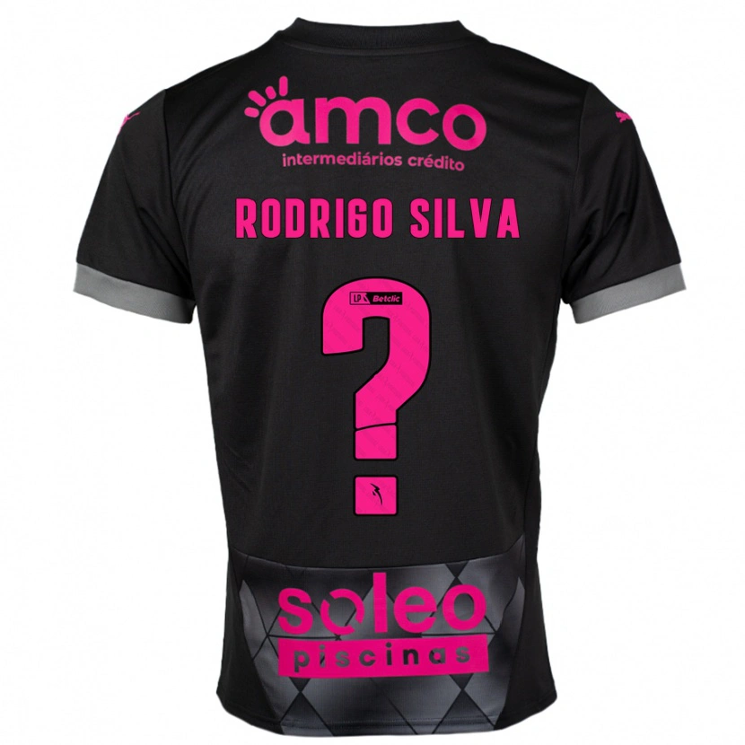 Danxen Niño Camiseta Rodrigo Silva #0 Negro Rosa 2ª Equipación 2024/25 La Camisa