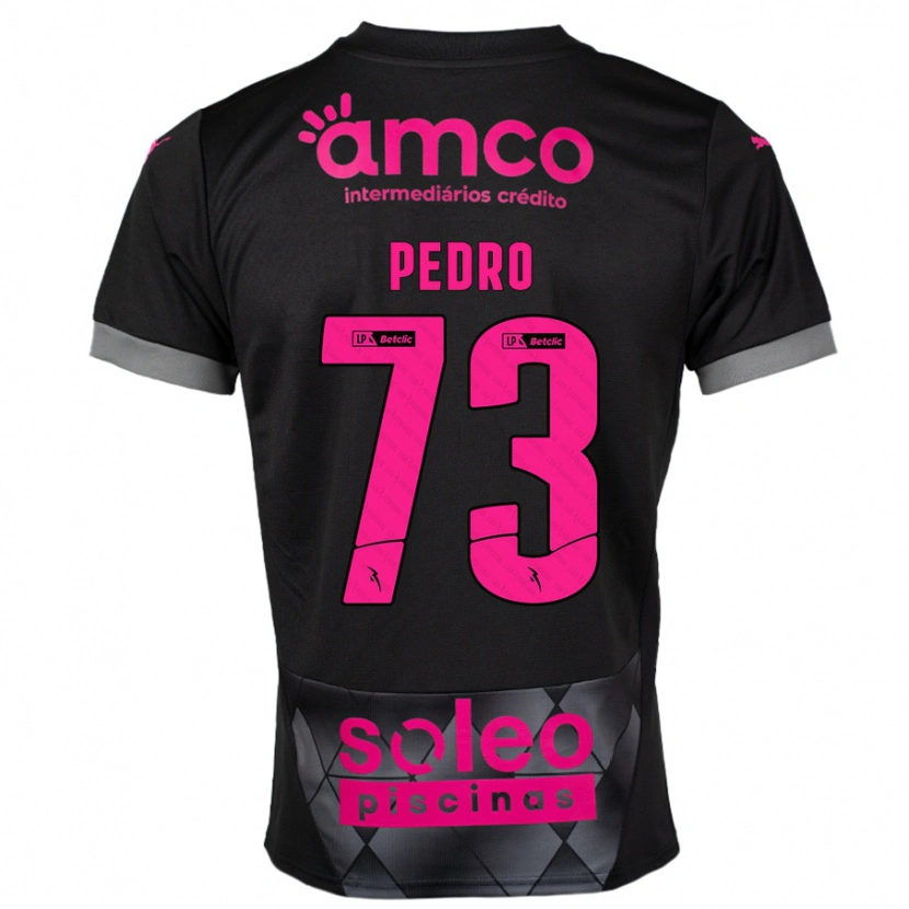 Danxen Niño Camiseta Zé Pedro #73 Negro Rosa 2ª Equipación 2024/25 La Camisa