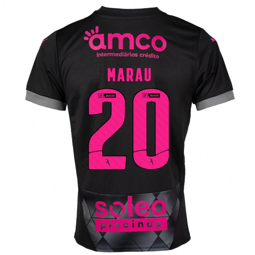 Danxen Niño Camiseta Madalena Marau #20 Negro Rosa 2ª Equipación 2024/25 La Camisa