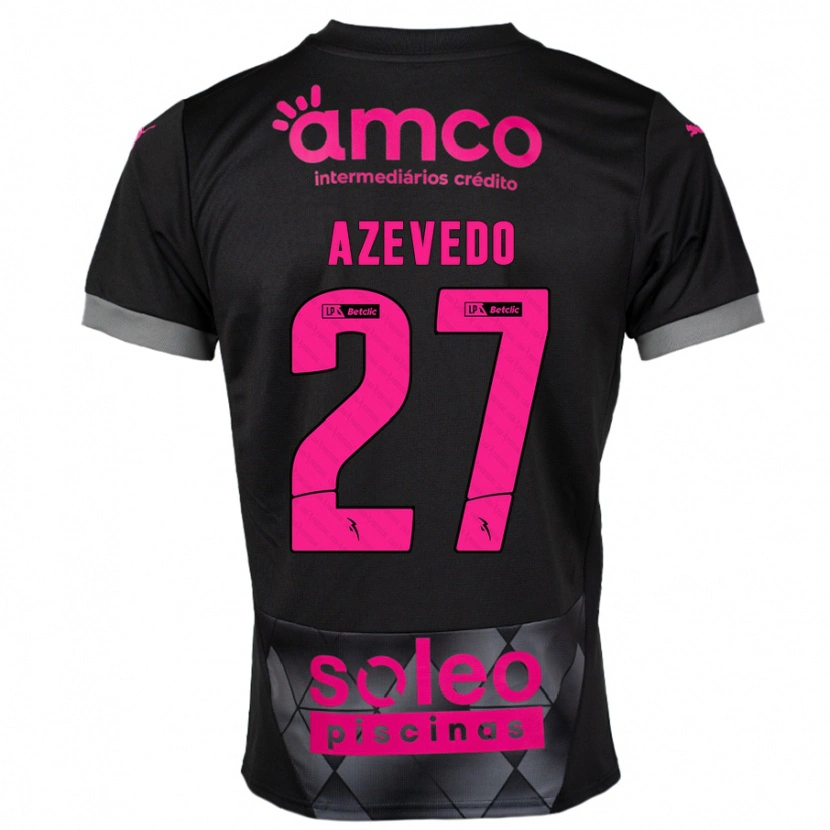 Danxen Niño Camiseta Mariana Azevedo #27 Negro Rosa 2ª Equipación 2024/25 La Camisa