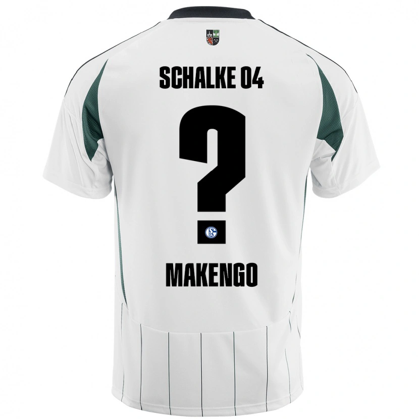 Danxen Niño Camiseta Richard Makengo #0 Blanco Verde 2ª Equipación 2024/25 La Camisa