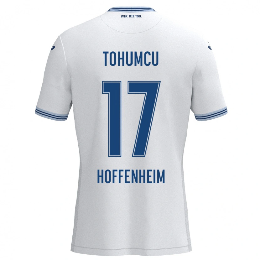 Danxen Niño Camiseta Umut Tohumcu #17 Blanco Azul 2ª Equipación 2024/25 La Camisa