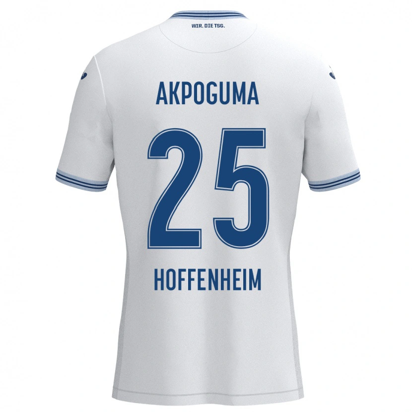 Danxen Niño Camiseta Kevin Akpoguma #25 Blanco Azul 2ª Equipación 2024/25 La Camisa