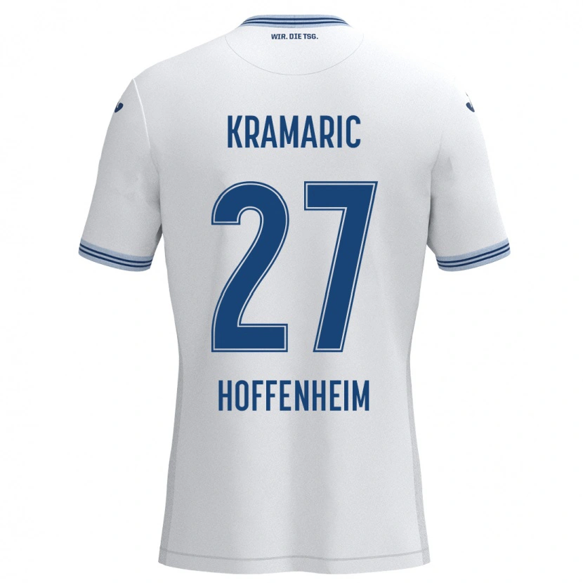 Danxen Niño Camiseta Andrej Kramaric #27 Blanco Azul 2ª Equipación 2024/25 La Camisa