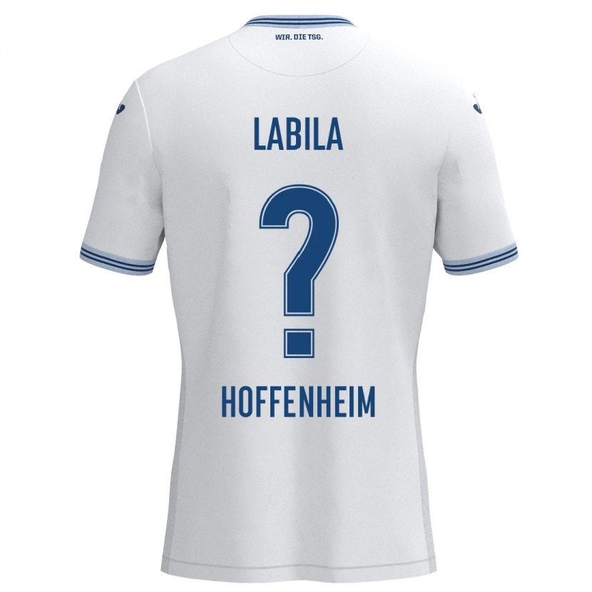 Danxen Niño Camiseta Daniel Labila #0 Blanco Azul 2ª Equipación 2024/25 La Camisa