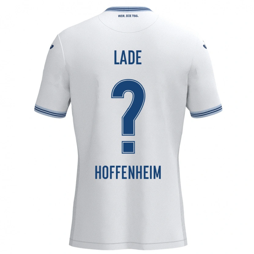 Danxen Niño Camiseta Benjamin Lade #0 Blanco Azul 2ª Equipación 2024/25 La Camisa