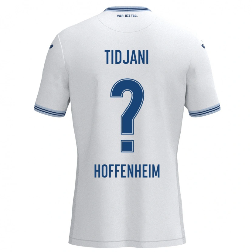 Danxen Niño Camiseta Nouh Tidjani #0 Blanco Azul 2ª Equipación 2024/25 La Camisa