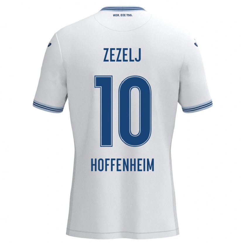 Danxen Niño Camiseta Neno Zezelj #10 Blanco Azul 2ª Equipación 2024/25 La Camisa