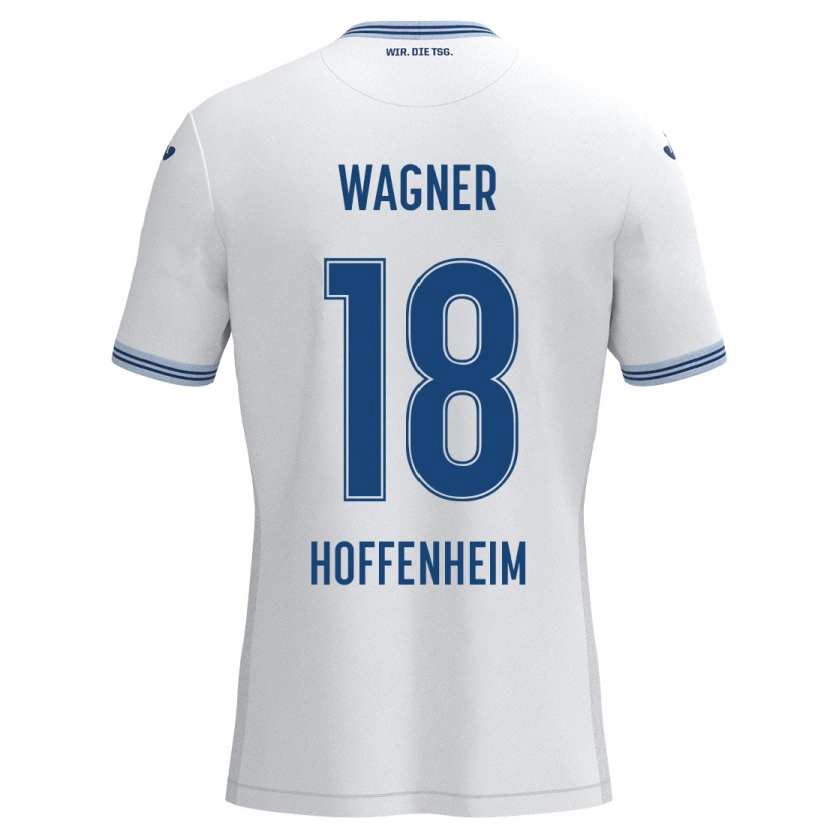 Danxen Niño Camiseta Ricardo Wagner #18 Blanco Azul 2ª Equipación 2024/25 La Camisa