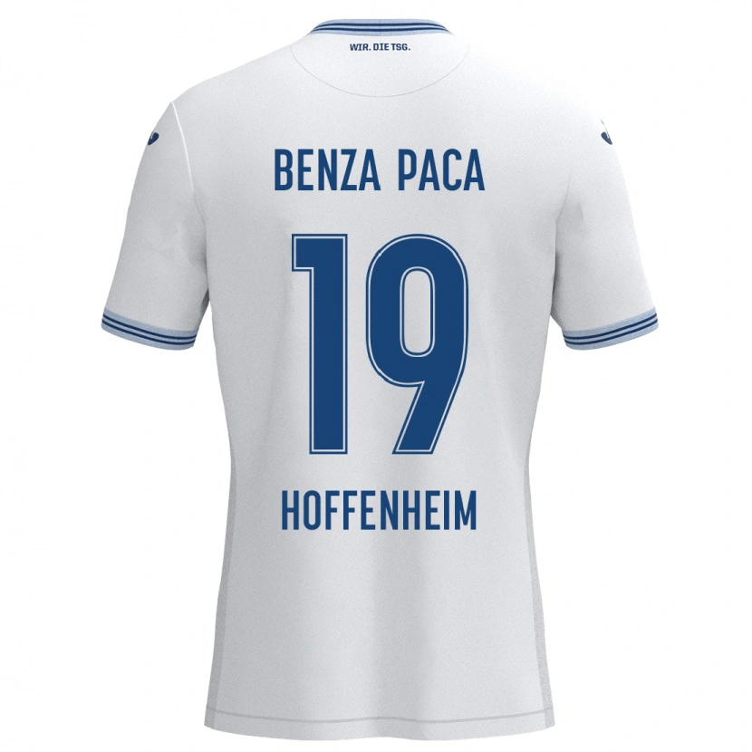 Danxen Niño Camiseta Lynes Benza Paca #19 Blanco Azul 2ª Equipación 2024/25 La Camisa