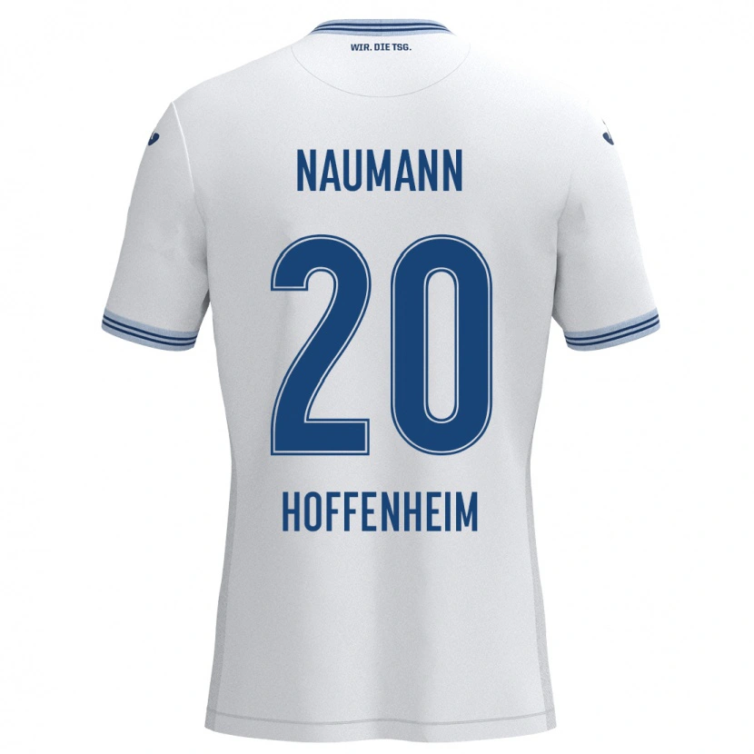 Danxen Niño Camiseta Maxim Naumann #20 Blanco Azul 2ª Equipación 2024/25 La Camisa