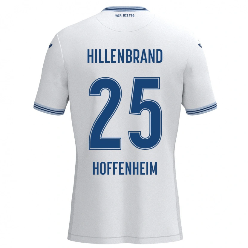 Danxen Niño Camiseta Jack Hillenbrand #25 Blanco Azul 2ª Equipación 2024/25 La Camisa