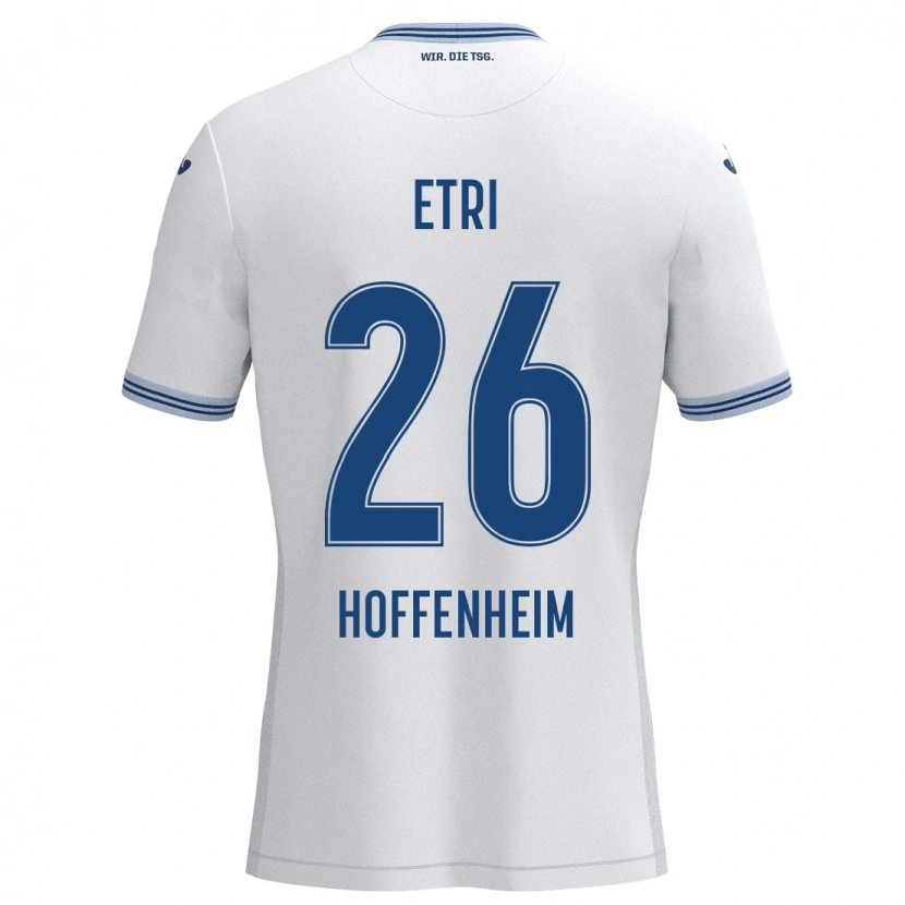 Danxen Niño Camiseta Ahmed Etri #26 Blanco Azul 2ª Equipación 2024/25 La Camisa