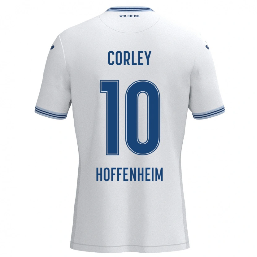 Danxen Niño Camiseta Gia Corley #10 Blanco Azul 2ª Equipación 2024/25 La Camisa