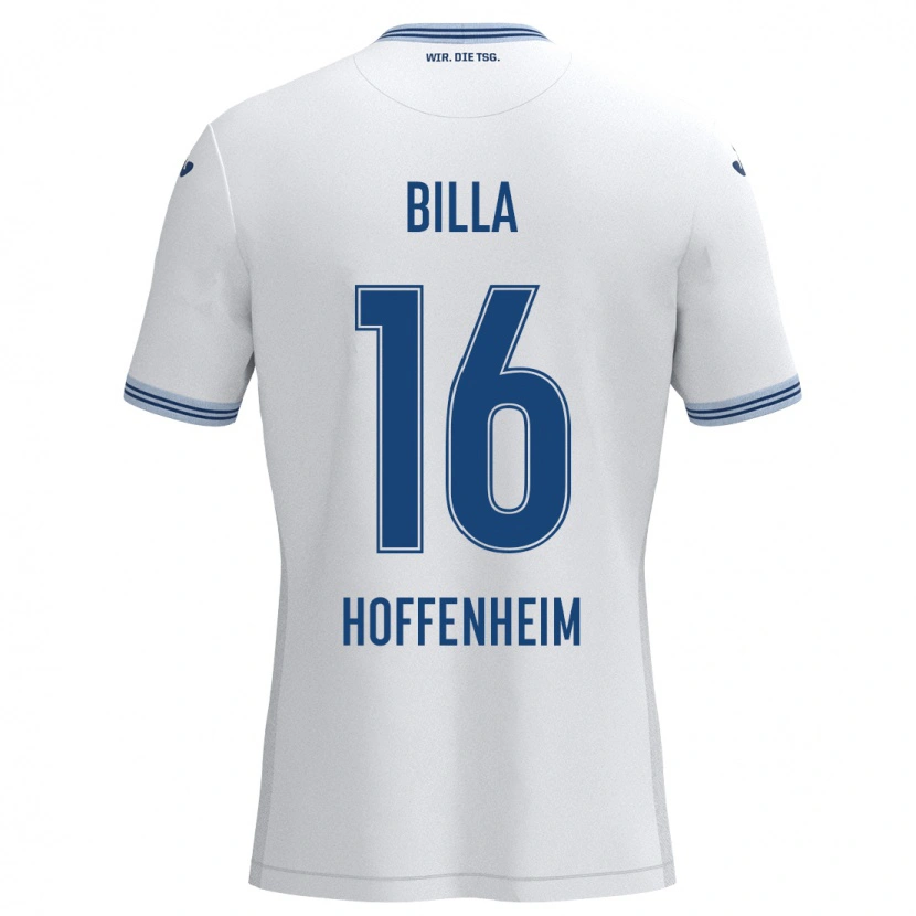 Danxen Niño Camiseta Nicole Billa #16 Blanco Azul 2ª Equipación 2024/25 La Camisa