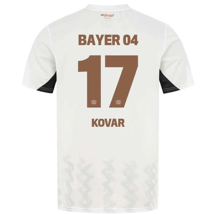 Danxen Niño Camiseta Matej Kovar #17 Blanco Negro 2ª Equipación 2024/25 La Camisa