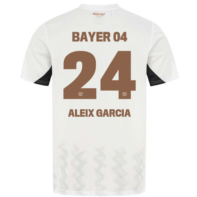 Danxen Niño Camiseta Aleix García #24 Blanco Negro 2ª Equipación 2024/25 La Camisa