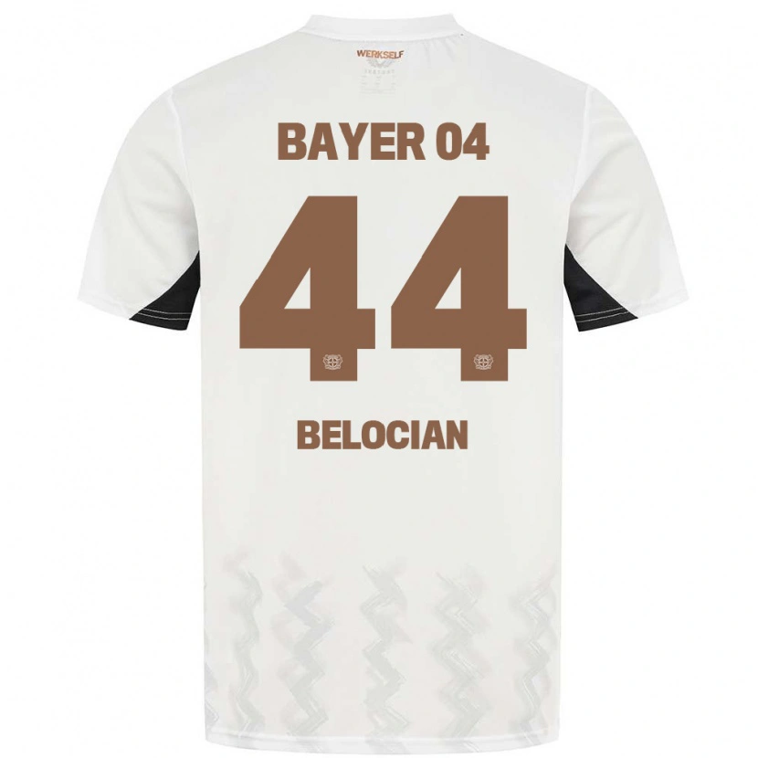 Danxen Niño Camiseta Jeanuël Belocian #44 Blanco Negro 2ª Equipación 2024/25 La Camisa