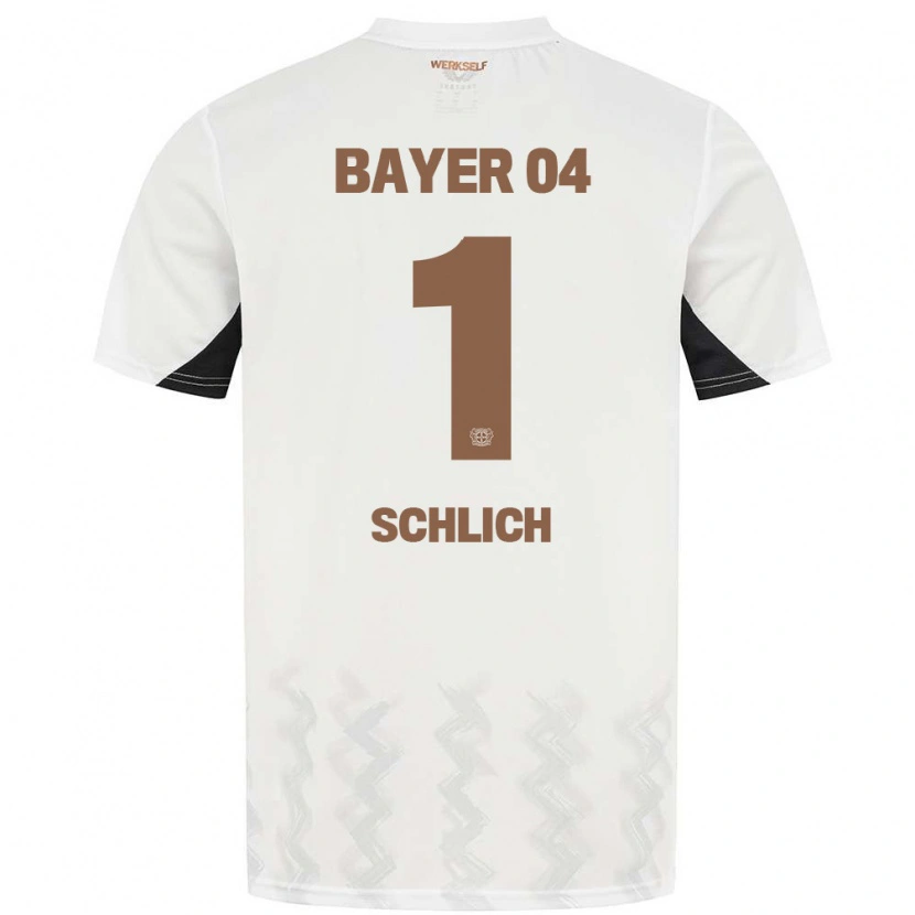 Danxen Niño Camiseta Jesper Schlich #1 Blanco Negro 2ª Equipación 2024/25 La Camisa