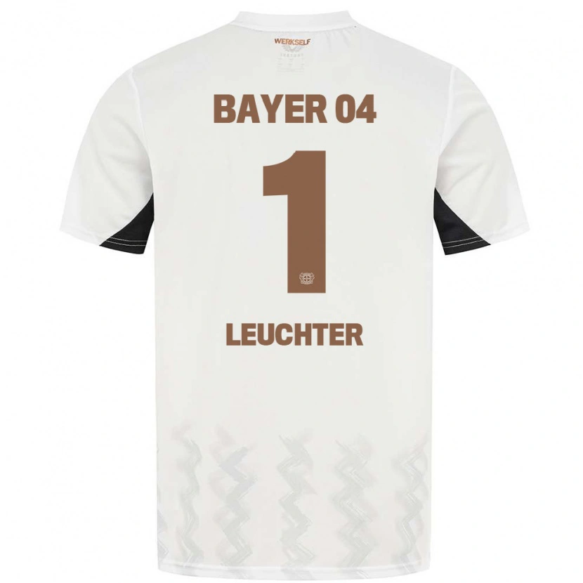 Danxen Niño Camiseta Julian Leuchter #1 Blanco Negro 2ª Equipación 2024/25 La Camisa