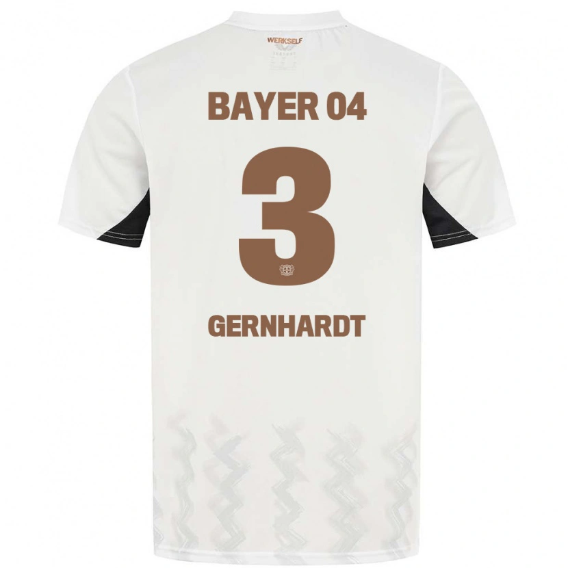 Danxen Niño Camiseta Nils Gernhardt #3 Blanco Negro 2ª Equipación 2024/25 La Camisa