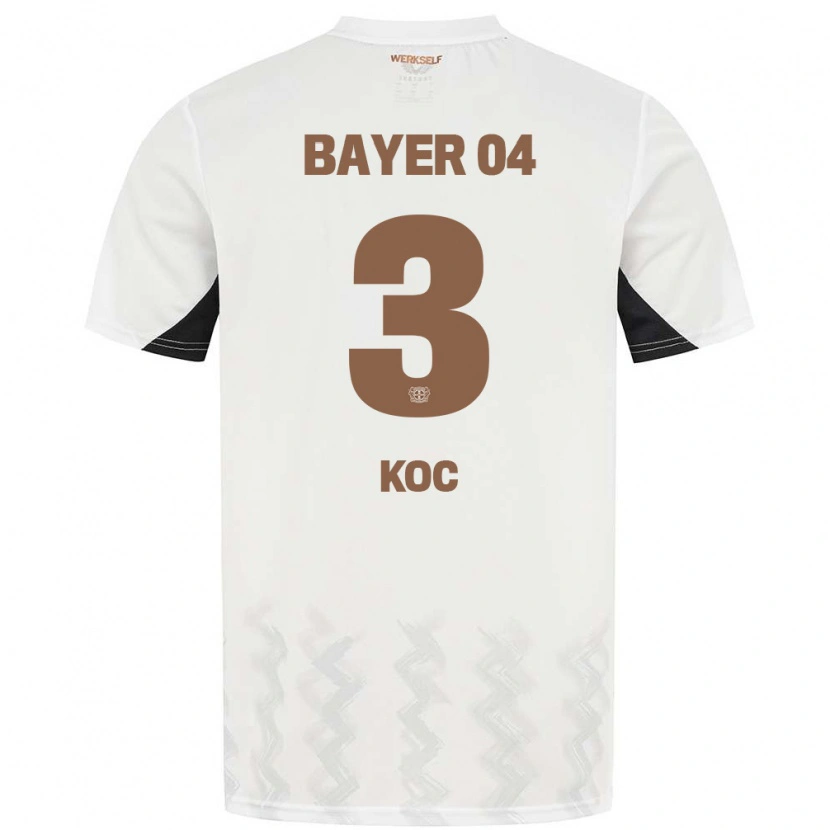 Danxen Niño Camiseta Halil Koc #3 Blanco Negro 2ª Equipación 2024/25 La Camisa