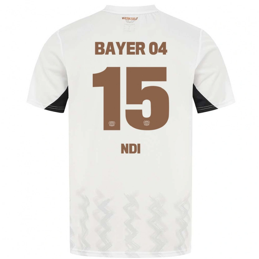 Danxen Niño Camiseta Bradley Ndi #15 Blanco Negro 2ª Equipación 2024/25 La Camisa