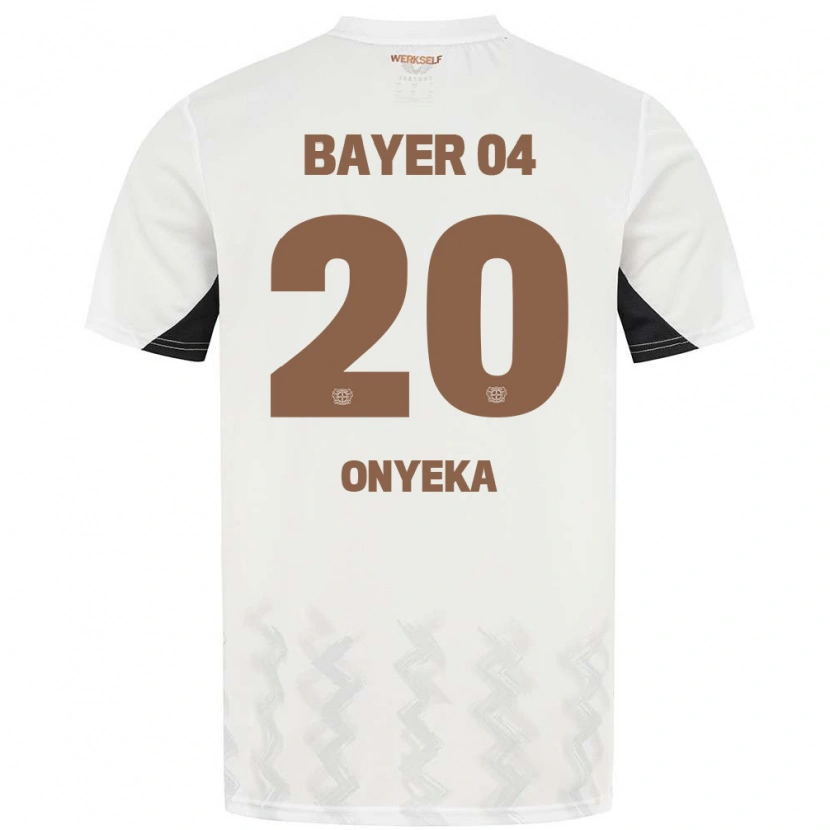 Danxen Niño Camiseta Francis Onyeka #20 Blanco Negro 2ª Equipación 2024/25 La Camisa