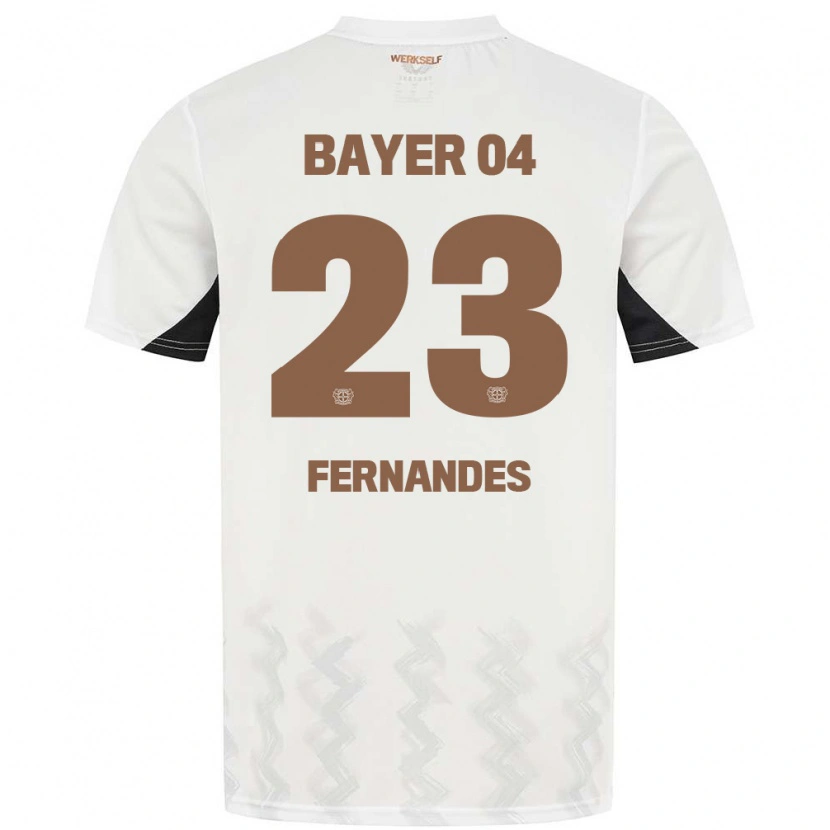 Danxen Niño Camiseta Tyron Fernandes #23 Blanco Negro 2ª Equipación 2024/25 La Camisa