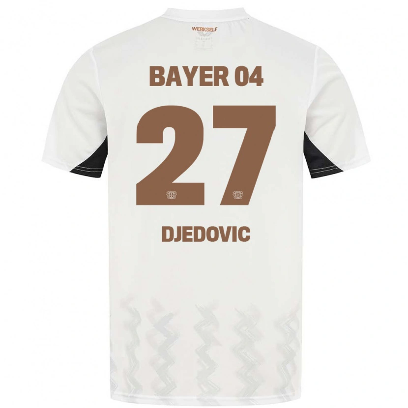 Danxen Niño Camiseta Seldin Djedovic #27 Blanco Negro 2ª Equipación 2024/25 La Camisa