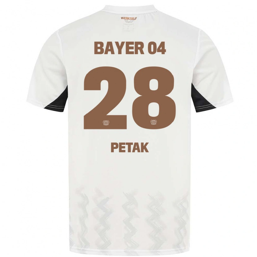 Danxen Niño Camiseta Raoul Petak #28 Blanco Negro 2ª Equipación 2024/25 La Camisa