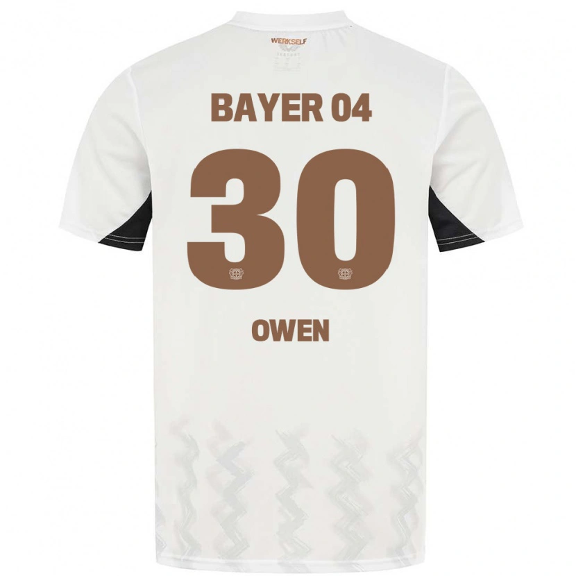 Danxen Niño Camiseta Emmanuel Owen #30 Blanco Negro 2ª Equipación 2024/25 La Camisa