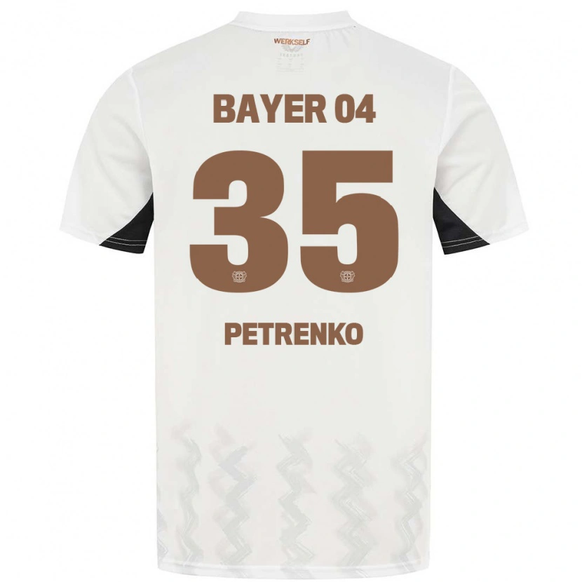 Danxen Niño Camiseta Oleksandr Petrenko #35 Blanco Negro 2ª Equipación 2024/25 La Camisa