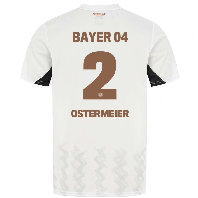 Danxen Niño Camiseta Selina Ostermeier #2 Blanco Negro 2ª Equipación 2024/25 La Camisa